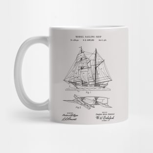 Sailing Ship Model 1954 Patent Print Mug